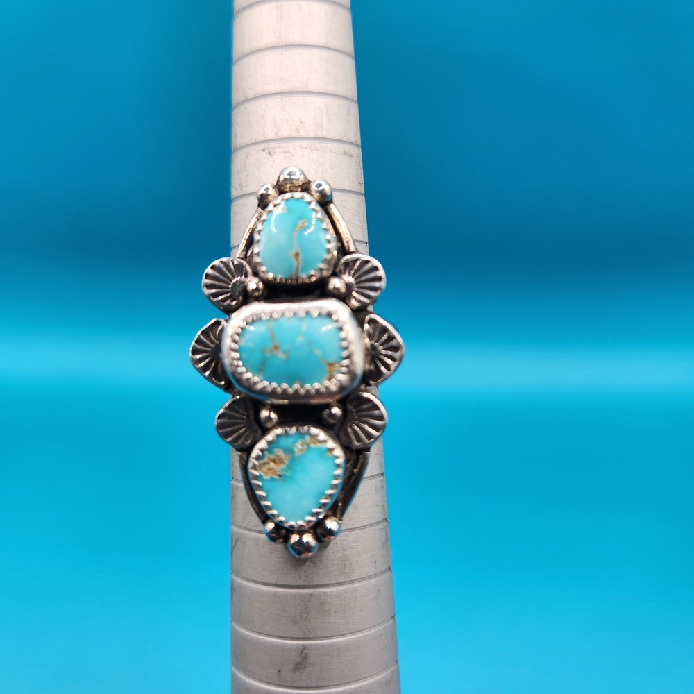 Dry Creek Turquoise and Sterling Silver Ring - Picture 3 of 7